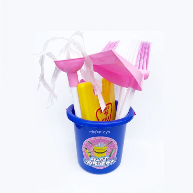 Little Helper Mainan Alat Kebersihan Little Helper Kantong Cleaning Set Mainan Sapu Pel Mainan Anak