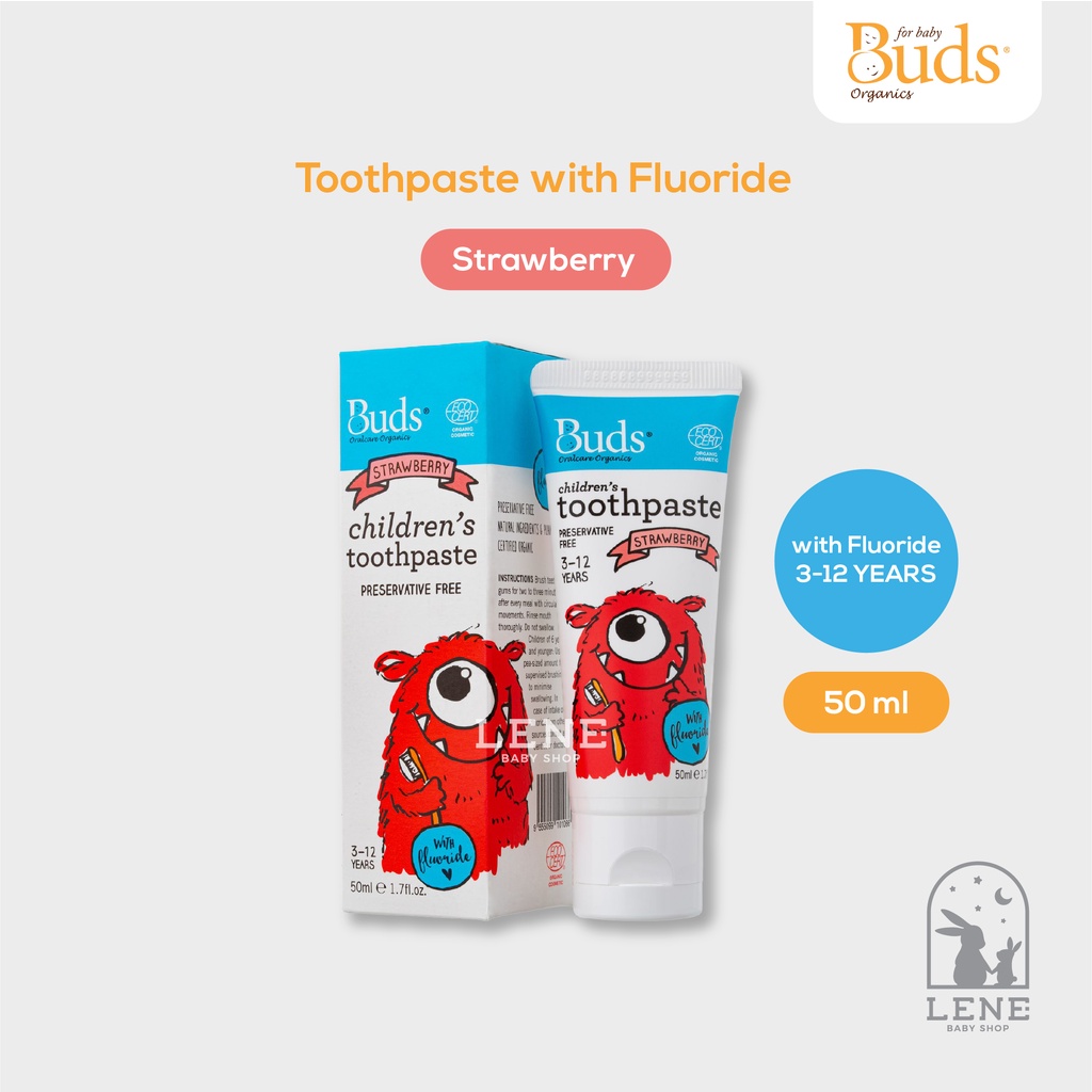 Buds Organics Toothpaste With Fluoride (3-12y) 50ml