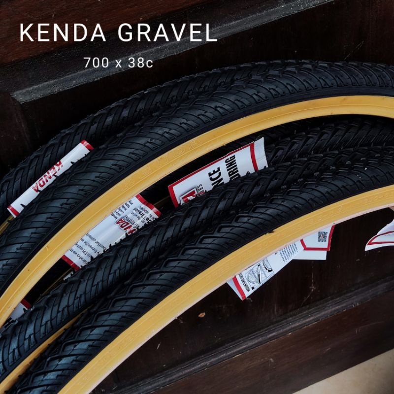 Ban Luar KENDA 700 x 38c tanwall gravel skinwall coklat