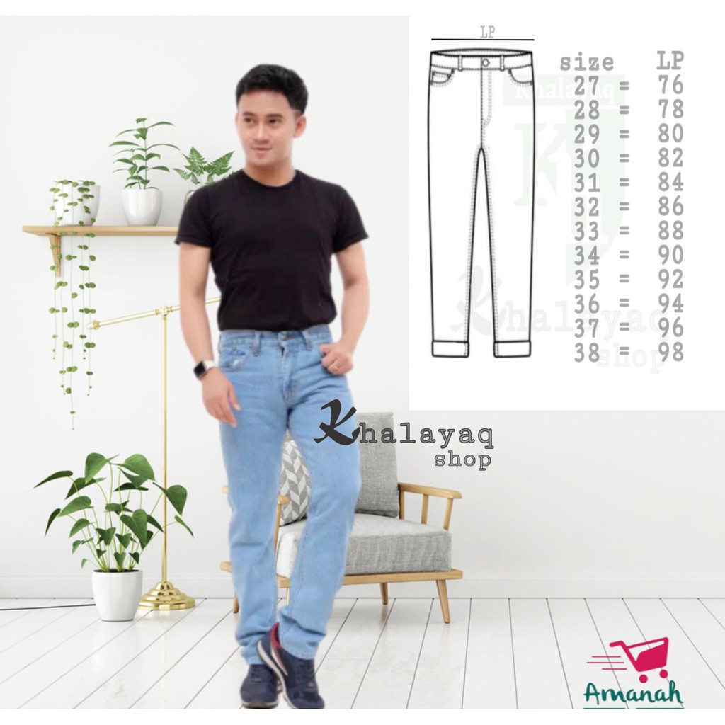 Celana jeans levis Pria  Standar Reguler Original Denim 28-38 nevy / bioblitz / biowah / hitam