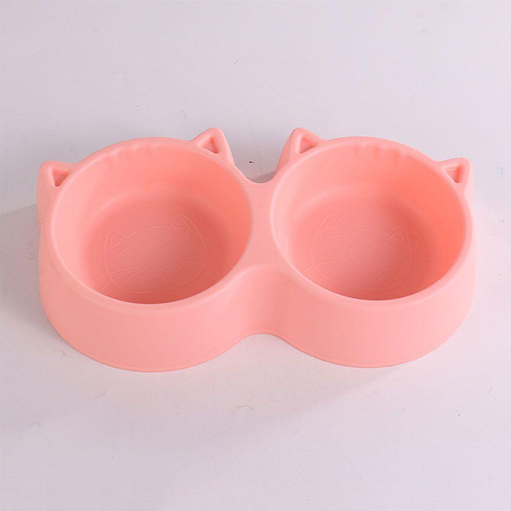 Solighter Double Cat Bowl Dual purpose Untuk Makanan Kucing Pet Feeding Pet Bowl