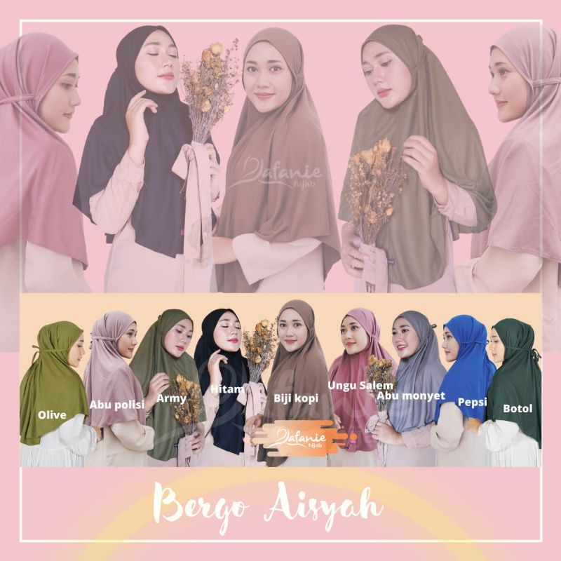 JILBAB BERGO RAFANIE HIJAB TERMURAH SIZE L | Hijab Instan