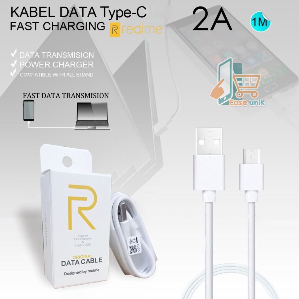 KABEL CABLE DATA ORIGINAL REALME FAST CHARGING 2A TIPE C USB REALME 6 6PRO 7 7PRO 8 8PRO SUPOORT VOOC CS3650