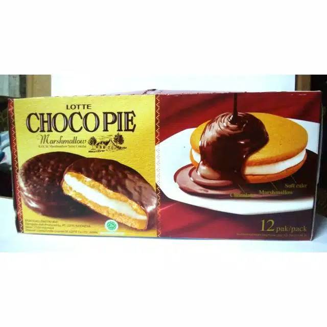 

Choco pie marshmallow salut coklat isi 12 pcs