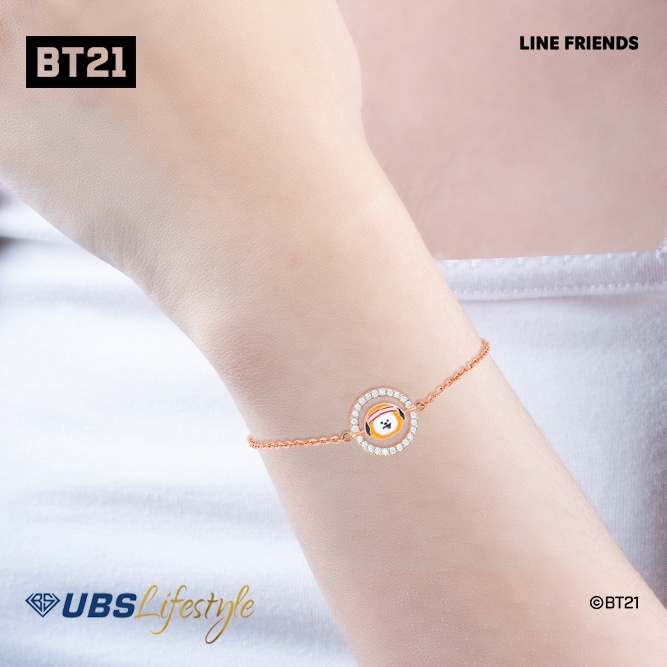 Gelang Chimmy Park Jimin BTS BT21 Yellow Dog UBS Lifestyle Gelang Tangan Adjustable Original Emas 8k