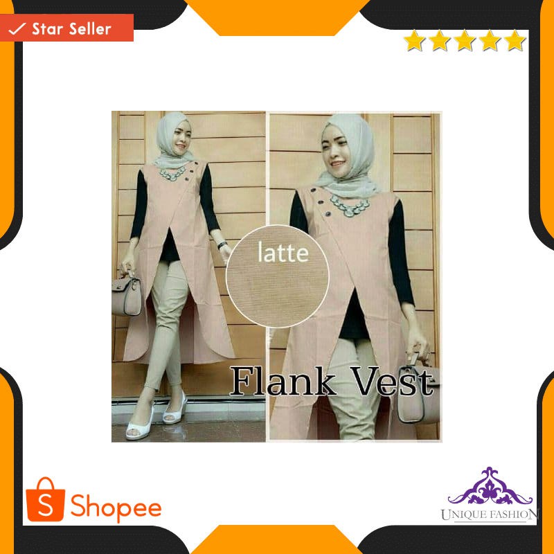Flank Vest Sl Vest  Rompi Wanita Katun Cream