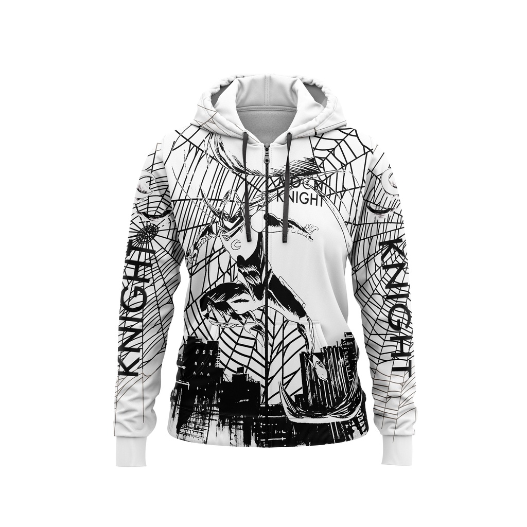 Jaket Hoodie Wanita Karakter Moon Knight 01 Full Printing Custom