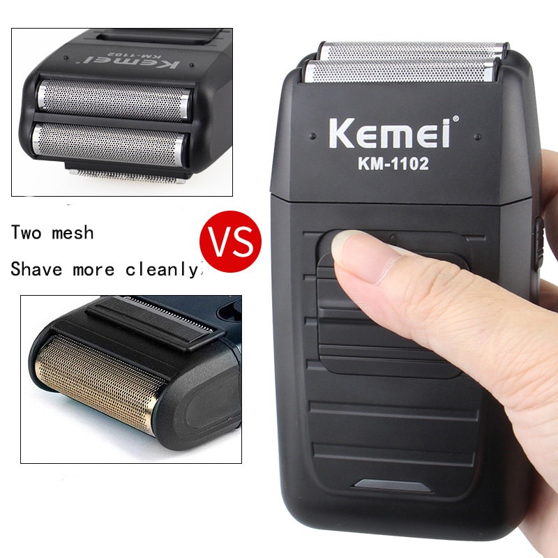 Kemei Alat Cukur Elektrik Rechargeable Cordless Shaver for Men