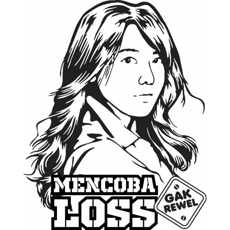 STICKER SILUET WAJAH KABIN/PINTU TRUCK