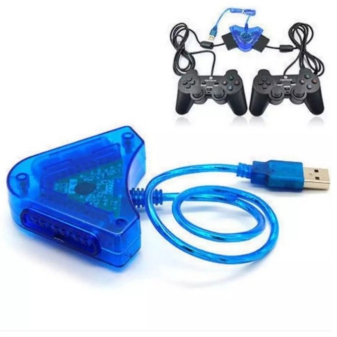 Converter USB 2 Slot Stik Stick PS2 ke PS3 / PC Double