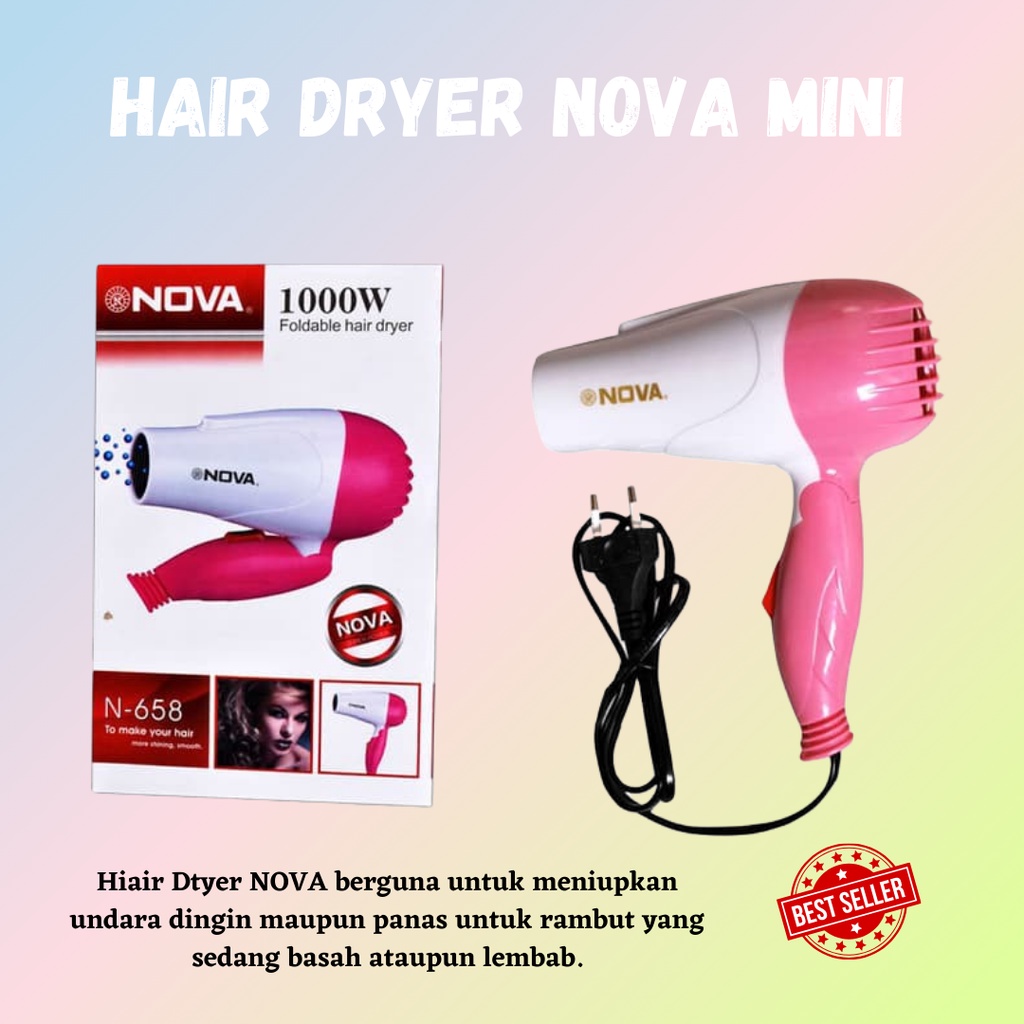 [BISA COD] CUCI GUDANG PROMO MURAH PENGERING RAMBUT HAIR DRYER NOVA MINI BERKUALITAS TERBAIK