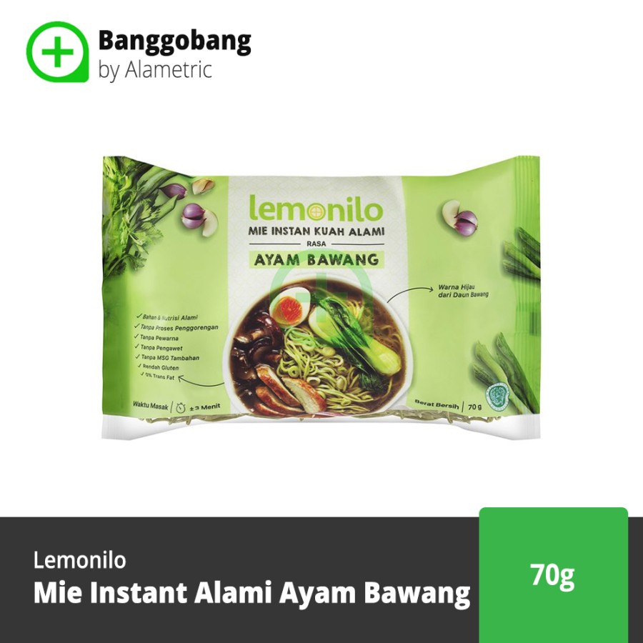 

Lemonilo Mie Instant Kuah Alami Ayam Bawang 70 Gram - Banggobang