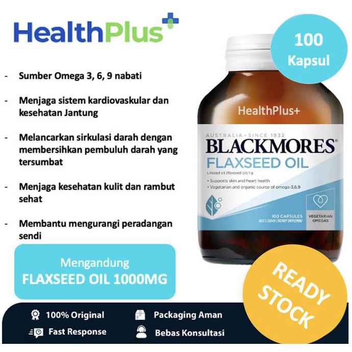 Blackmores Flaxseed Oil (100 Kapsul) - HealthPlus+ Lc