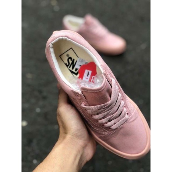 Sepatu Vans Old Skool Women Peach Pink BNIB