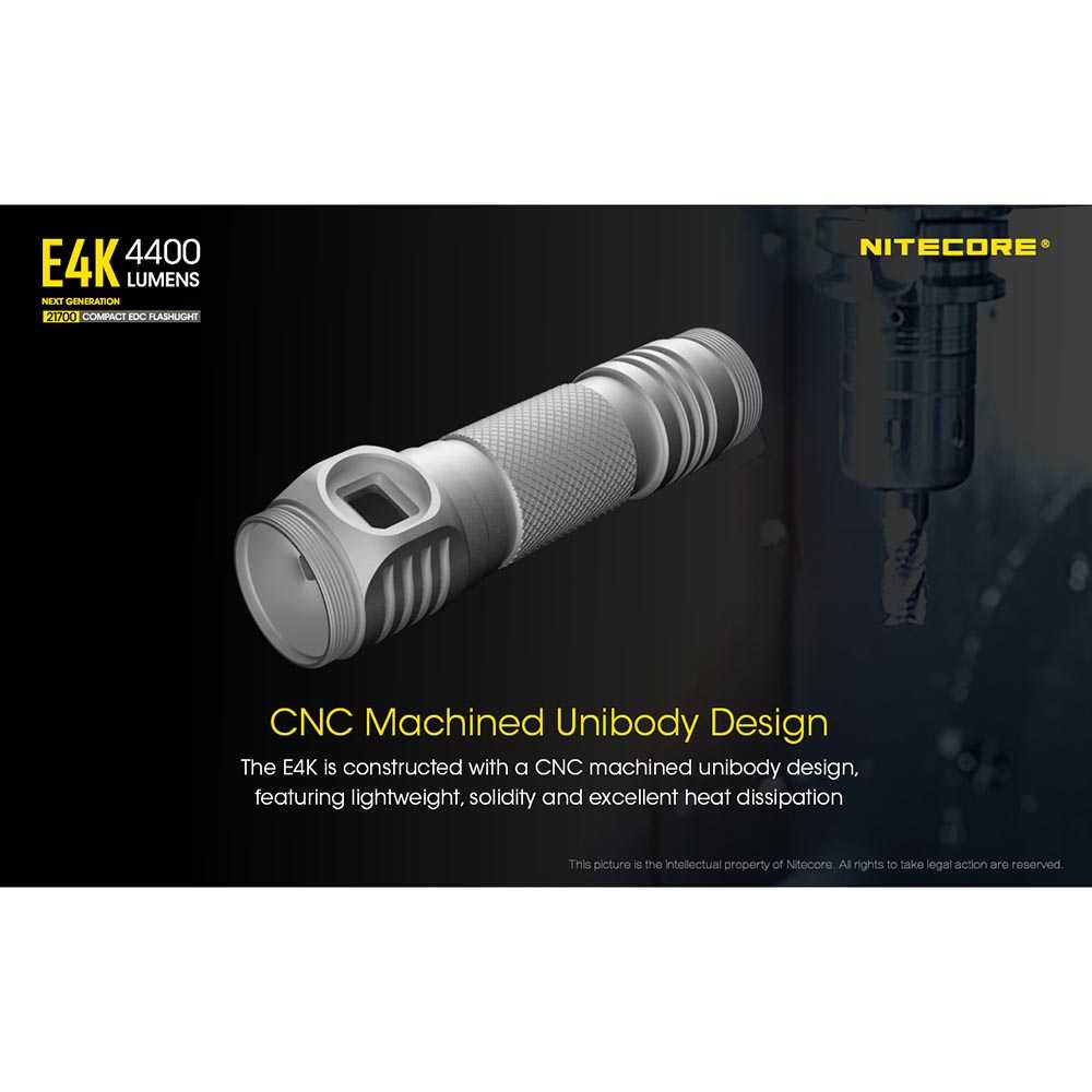 IDN TOOLS - NITECORE E4K Senter LED 4xCREE XP-L2 V6 4400 Lumens