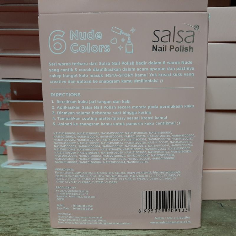 KUTEK SALSA NUDE SERIES BPOM | CAT KUKU ISI 6 PS