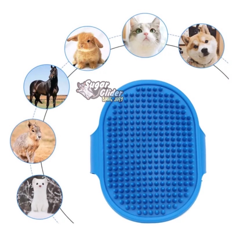 Sisir Kucing anjing Rubber Pet Brush Sikat Mandi Bulu Kucing Anjing Bahan Karet Gloves Pet Grooming