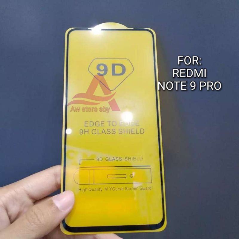 tempered glass Xiaomi redmi 9T/note 9/ 9 pro/ Note 10/ 10s/ 10 pro/ Anti Gores Xiaomi full cover