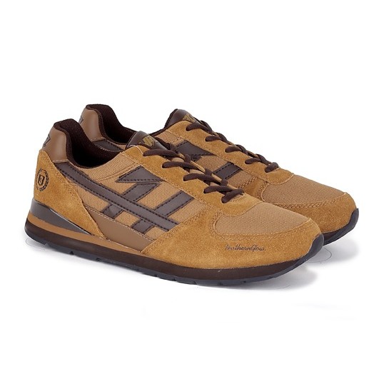 SEPATU SNEAKERS PRIA - SEPATU KETS PRIA - SEPATU SPORT PRIA - KETS COKLAT - H 5144