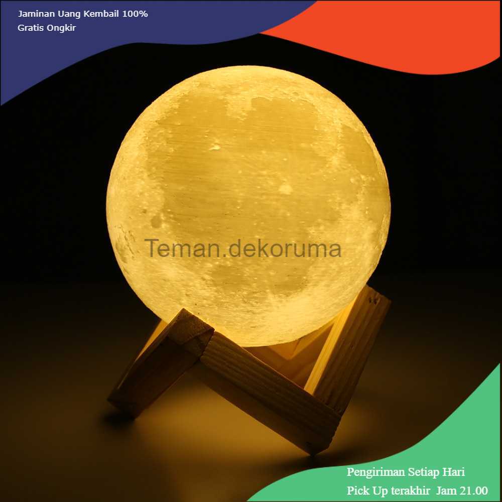 TD-DHA TaffLED Lampu Tidur 3D Printed Moon Night Light Table Lamp - 3DPML