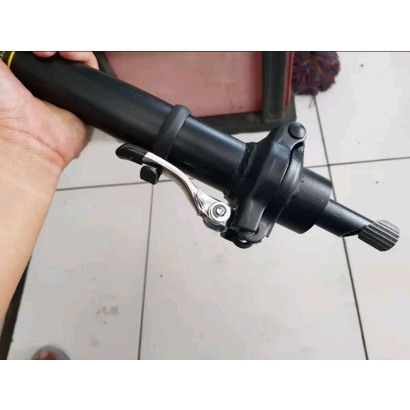 Handlepost Diameter 25.4mm Tiang Leher Sepeda Lipat Ukuran Size 25.4 mm Seli Folding Bike Stem Handlebar Bahan Material Steel Besi