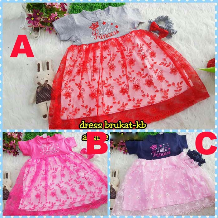 Baju Bayi Perempuan Dress Gaun Bayi Love Princess