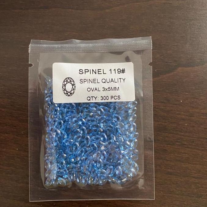 Produk Unggulan] Batu Zircon Blue Spinel #119 Oval 3x5mm per pcs