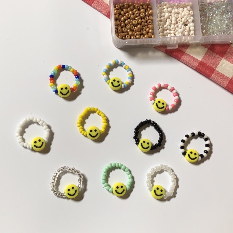 CINCIN BEADS SMILE ala korea | Cincin manik smile | Ring beads smile