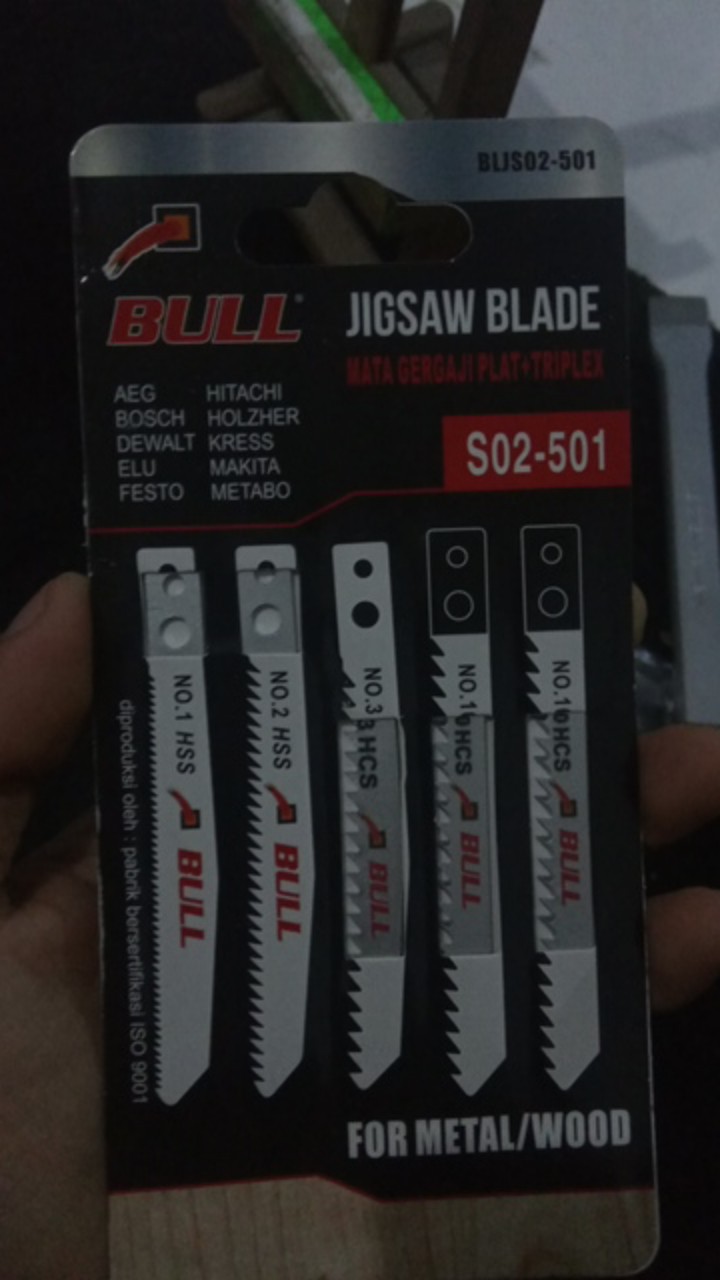 Bull Bosch Set Besi Kayu Mata Jigsaw Besi Wood Jig Saw Blade Gergaji