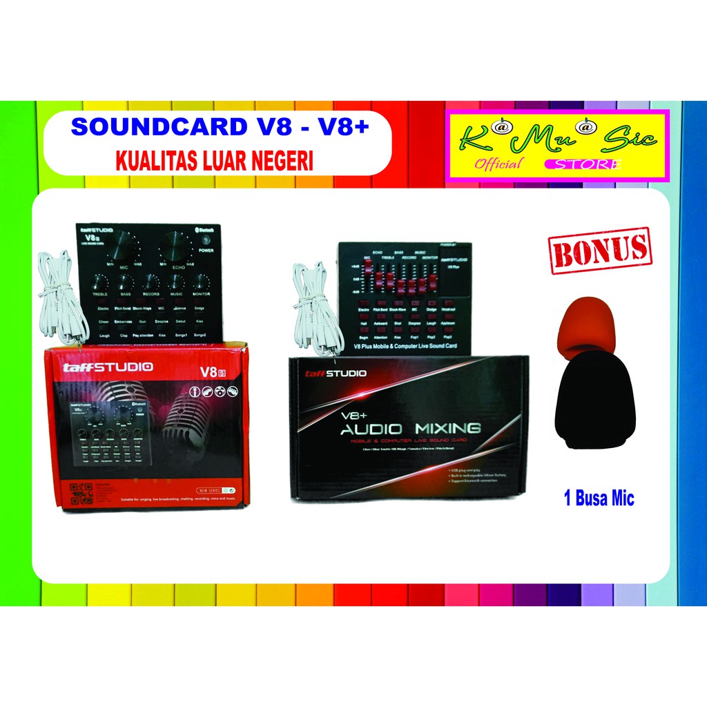 [ COD ] Soundcard V8 Soundcard V8+ recording bonus busa mic