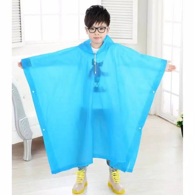 Jas Hujan Ponco Eva Lightweight Raincoat Anak-anak