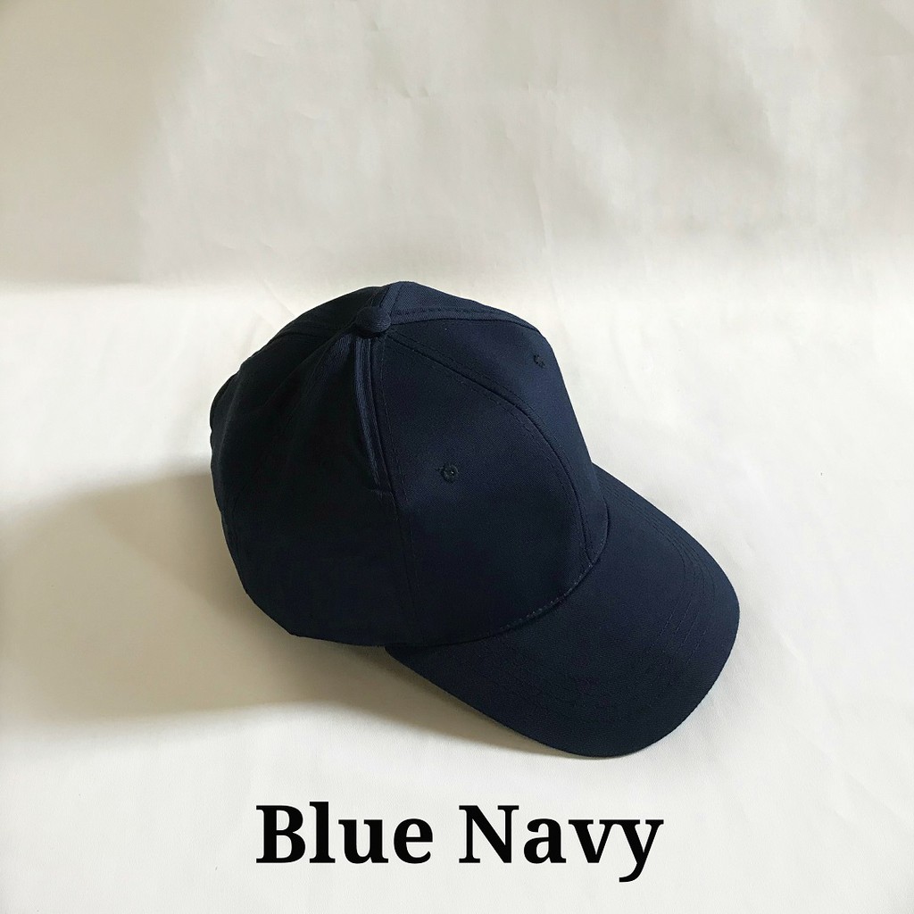  topi  polos pria wanita unisex warna  biru  dongker murah 