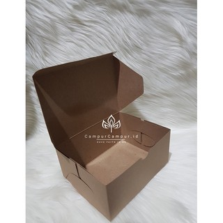 BOX PACKAGING KRAFT COKLAT 16X12X7.5 CM BOX KUE ROTI | Shopee Indonesia