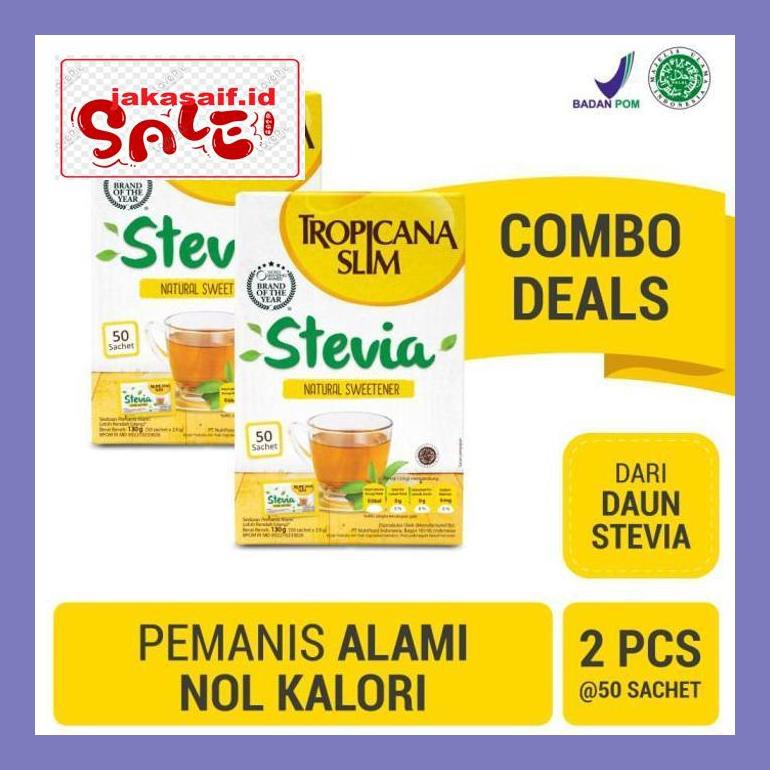 

504Sbu Twin Pack (2 Pcs) - Tropicana Slim Stevia 50 Sachet Bud0Mb