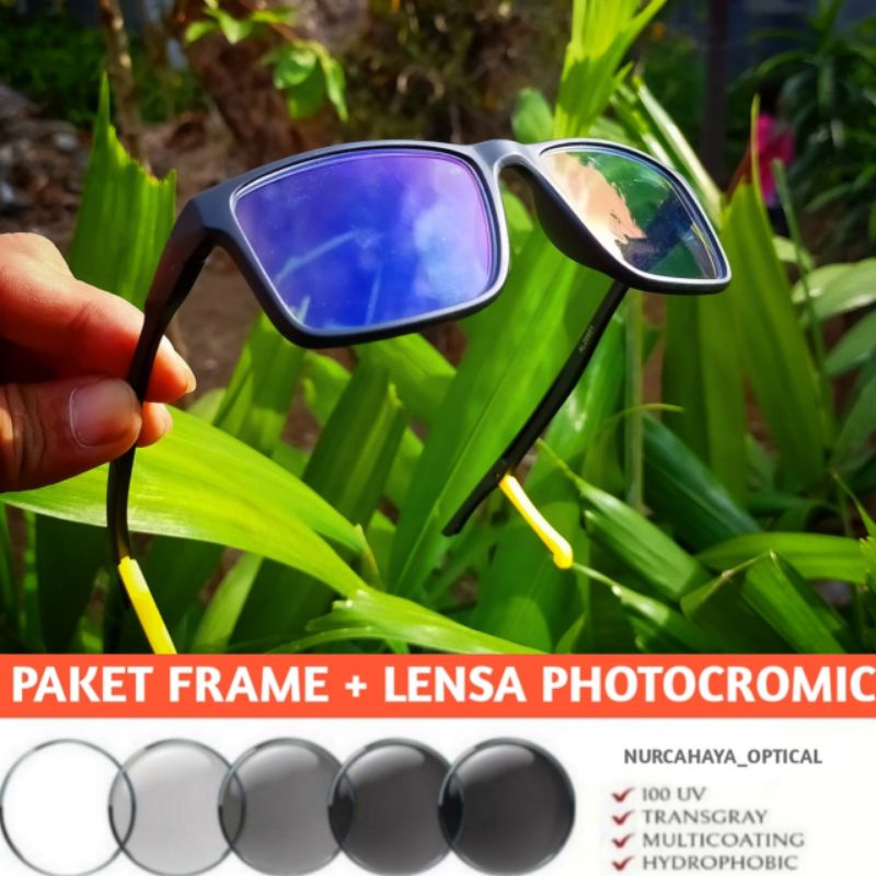 kacamata pria sporty antiradiasi UV(photocromic/BLUECROMIC)