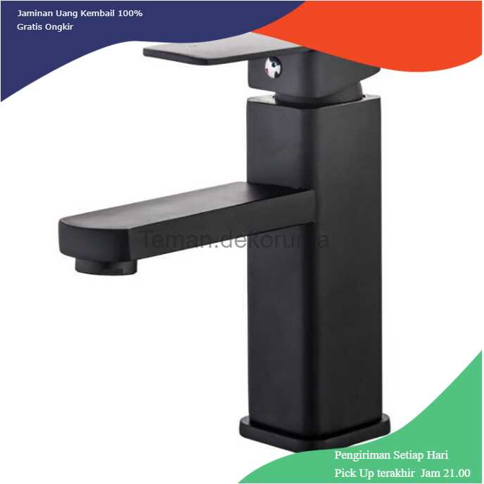 TD-AI02 ZJM Keran Air Black Square Bathroom Faucet Mixer Tap - LB2982