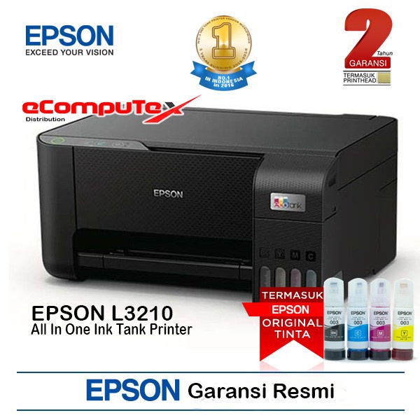 PRINTER EPSON L3210 / PRINTER EPSON L 3210  All in One Ink Tank Printer GARANSI RESMI