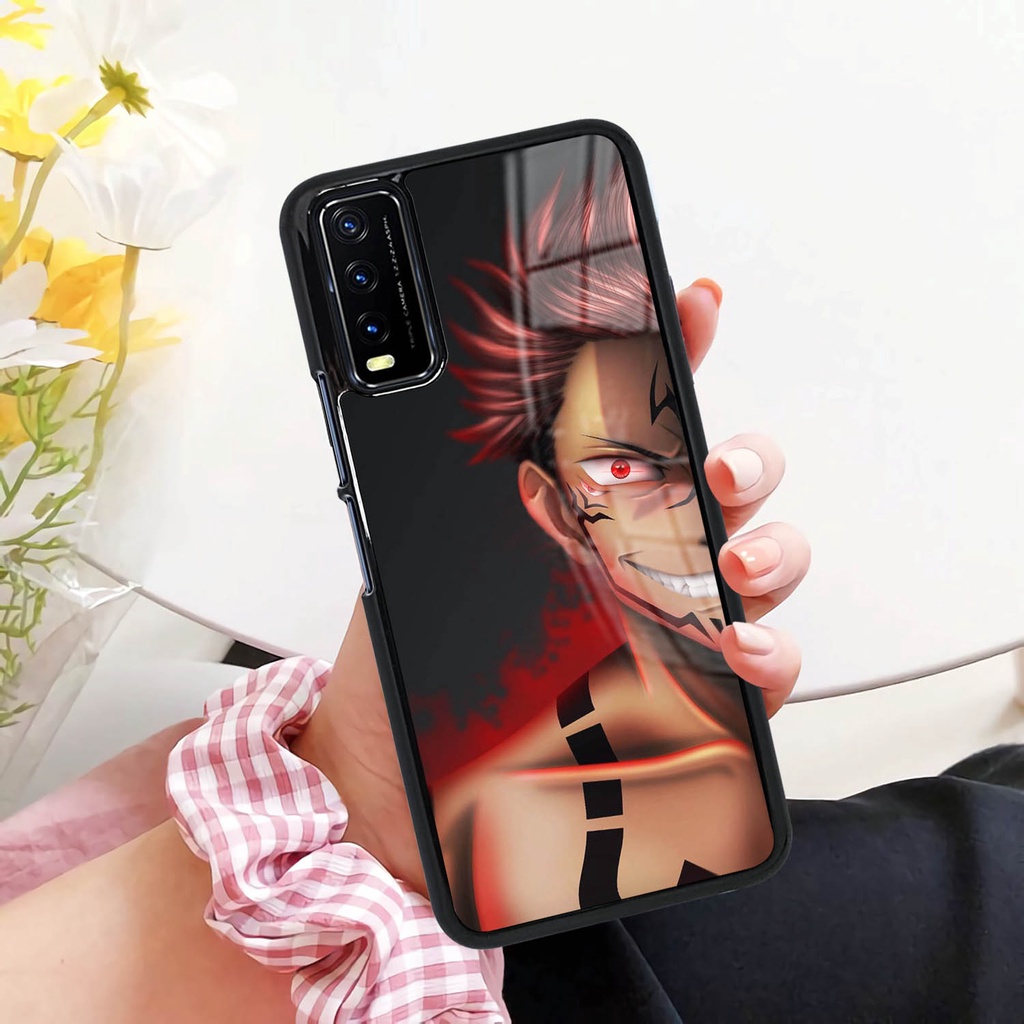 (YS27) Case Glossy Vivo Y12S Y20 Y20i Y20S Y20T Casing Hp Anime Jujutsu Kaisen Gojo Satoro Sukuna
