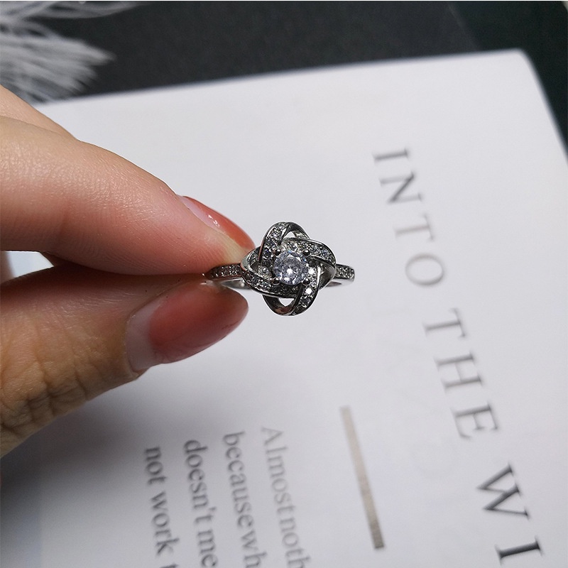 Cincin Zircon Berlian Gaya Korea Untuk Wanita