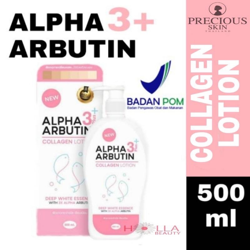 [BPOM] ALPHA ARBUTIN 3 PLUS COLLAGEN WHITENING LOTION , HAND BODY LOTION PEMUTIH PEMUTIH BADAN 500ml