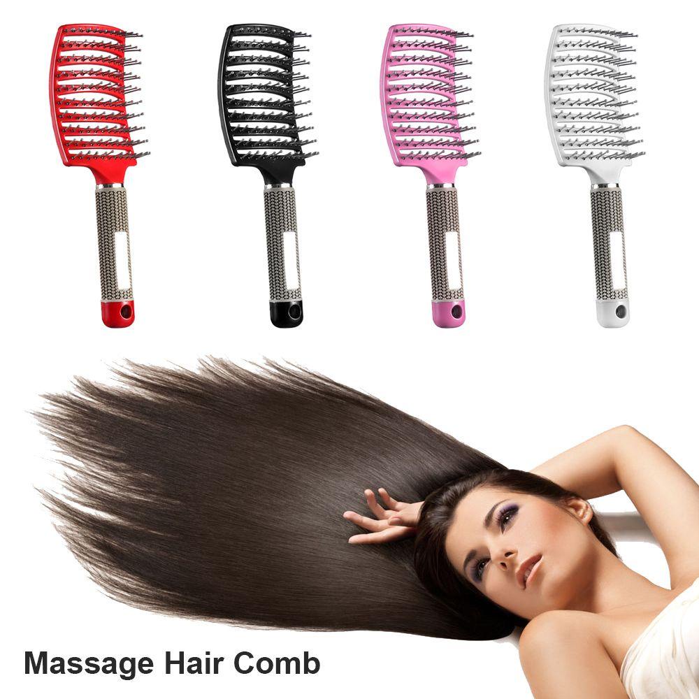 Sisir Rambut Nanas Ikal Profesional Dan Gigi Lebar Lurus Melengkung Alat Styling Penata Rambut