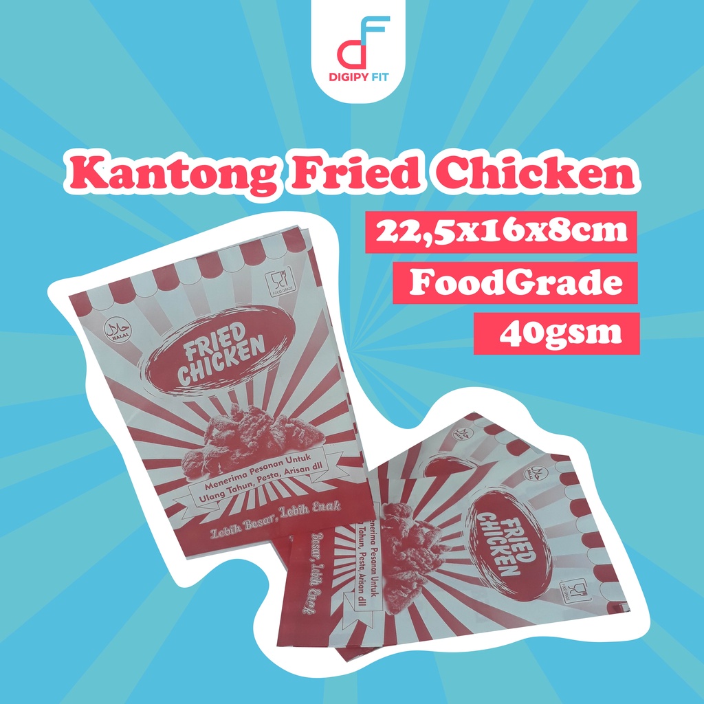 

Kantong Fried Chicken , Bungkus Kemasan Ayam Goreng , Burger JUMBO