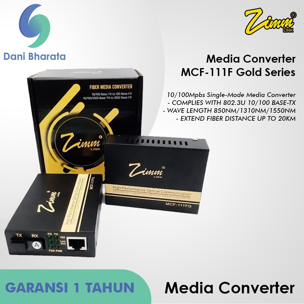 Media Converter MCF110F 10/100 Mbps Full Board Zimmlink
