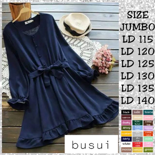 BAJU ATASAN LD 115/LD 120/LD 125/LD 130/LD135/LD140 BUSANA MUSLIM WANITA JUMBO KEKINIAN DEWITA TUNIK