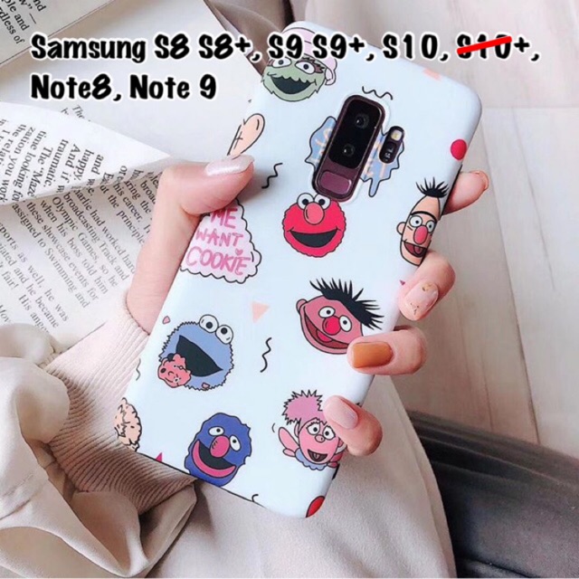 Cookie elmo Case Samsung S7edge, S8 S8+, S9 S9+, Note8, Note 9 , S10, S10+, S10e