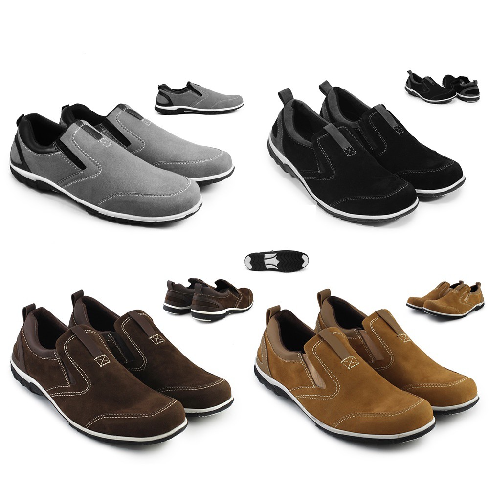 MS SHOP - Sepatu Pria Walkers Ktnzo Slop Suede Formal Slipon Kerja Keren