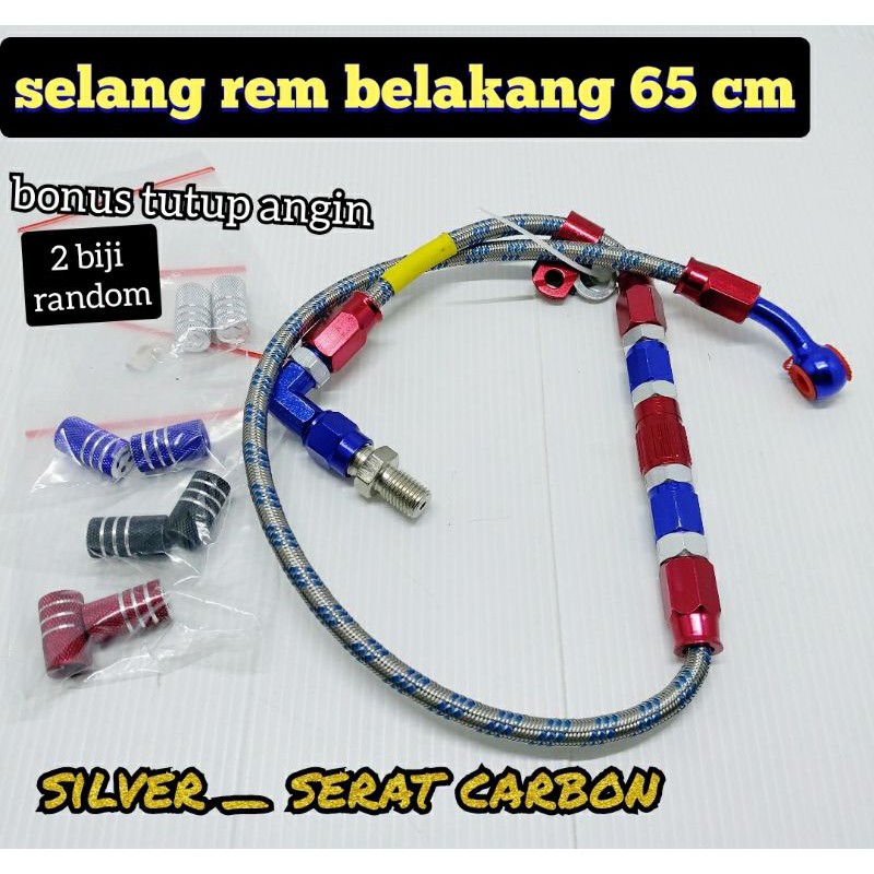 selang rem belakang 65 cm psi / selang rem variasi 65cm psi carbon serat