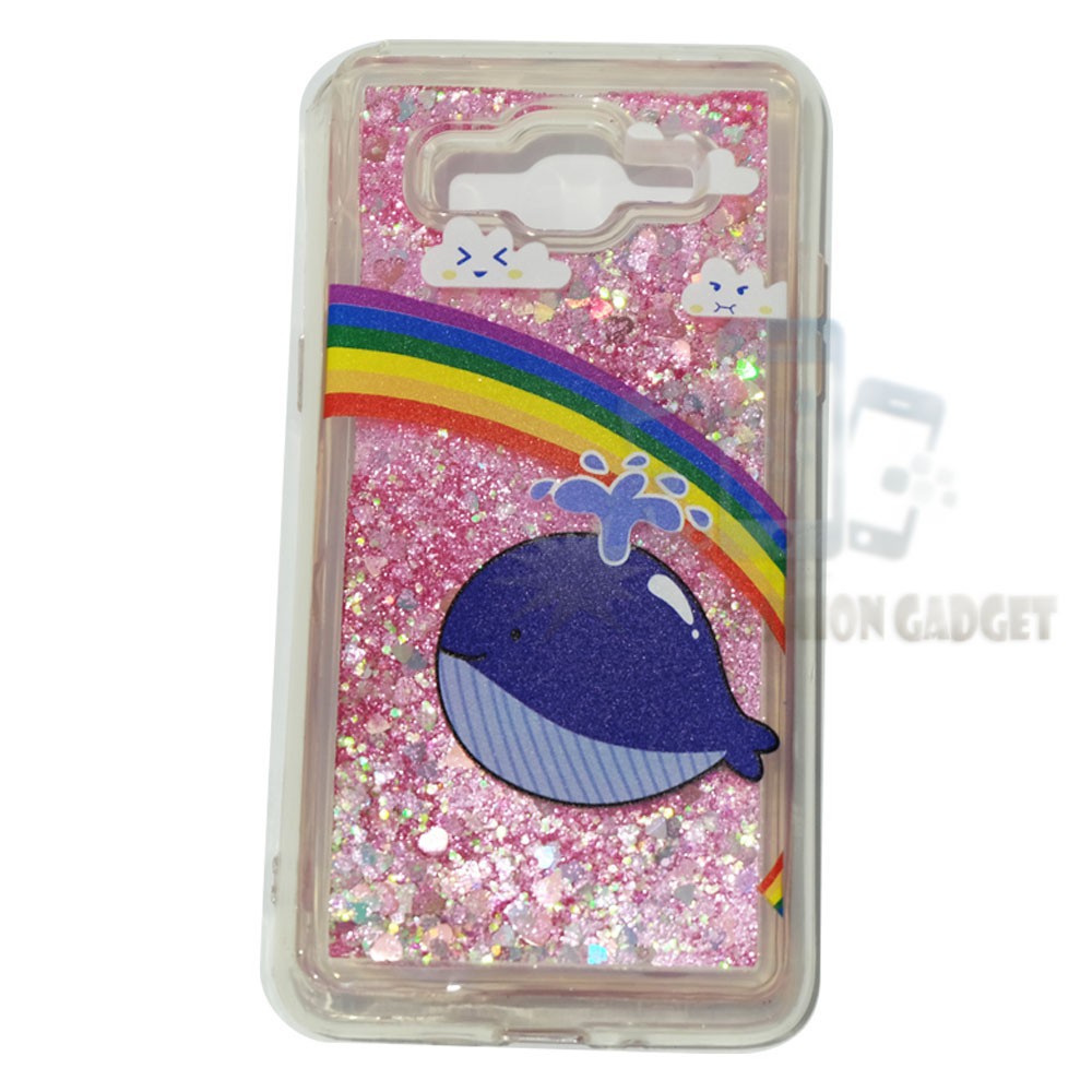 Silikon Samsung Galaxy J7 J700 / Case Water Glitter Blink-Blink / Casing Samsung Galaxy J7 J700