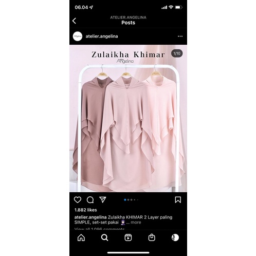 ❌pembayaran dengan spaylater auto cancel❌ zulaikha khimar pink blush seaweed Dark Grey Black Maroon 