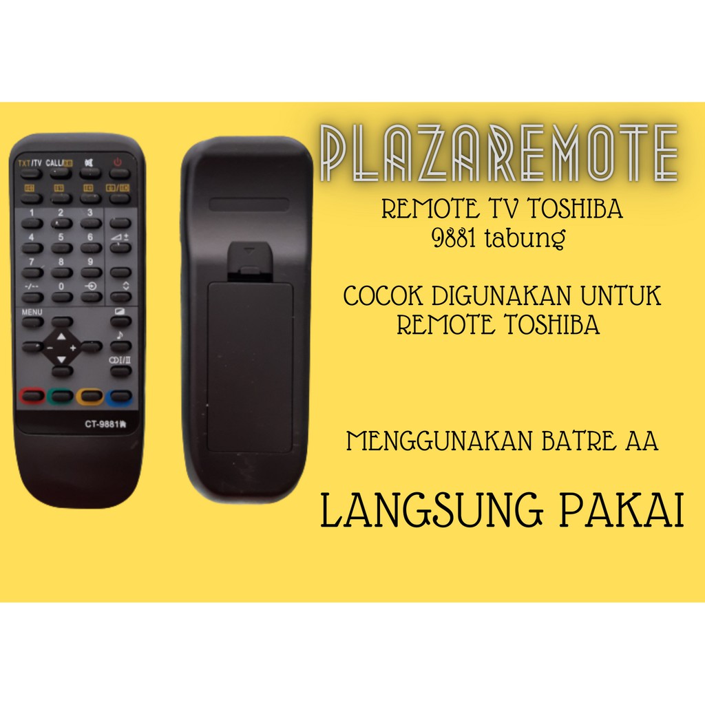 REMOTE TOSHIBA TV TABUNG 90119 PUTIH 9881 9922